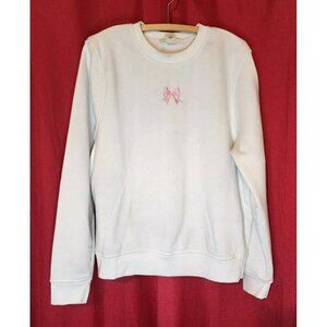 Happily Grey Women's Sweater White Bow Print Size Medium